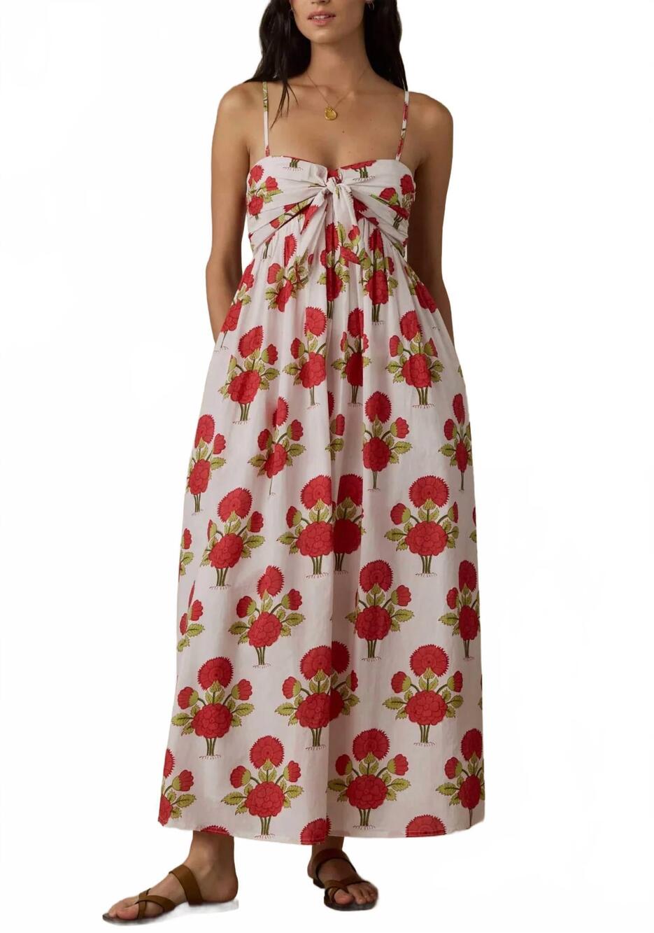NEW FAHERTY voile alexi dress in bloom poem